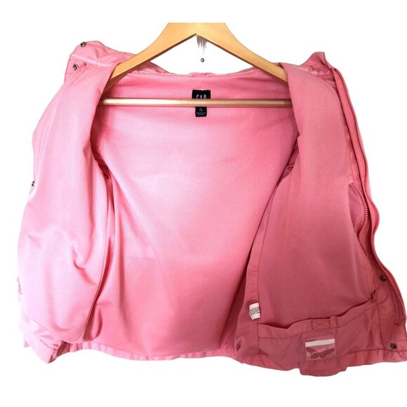 Gap Kids Girls Pink Hooded Lined Zip Up  Wind/Rain Jacket With Pockets - XL/12 - Picture 4 of 9